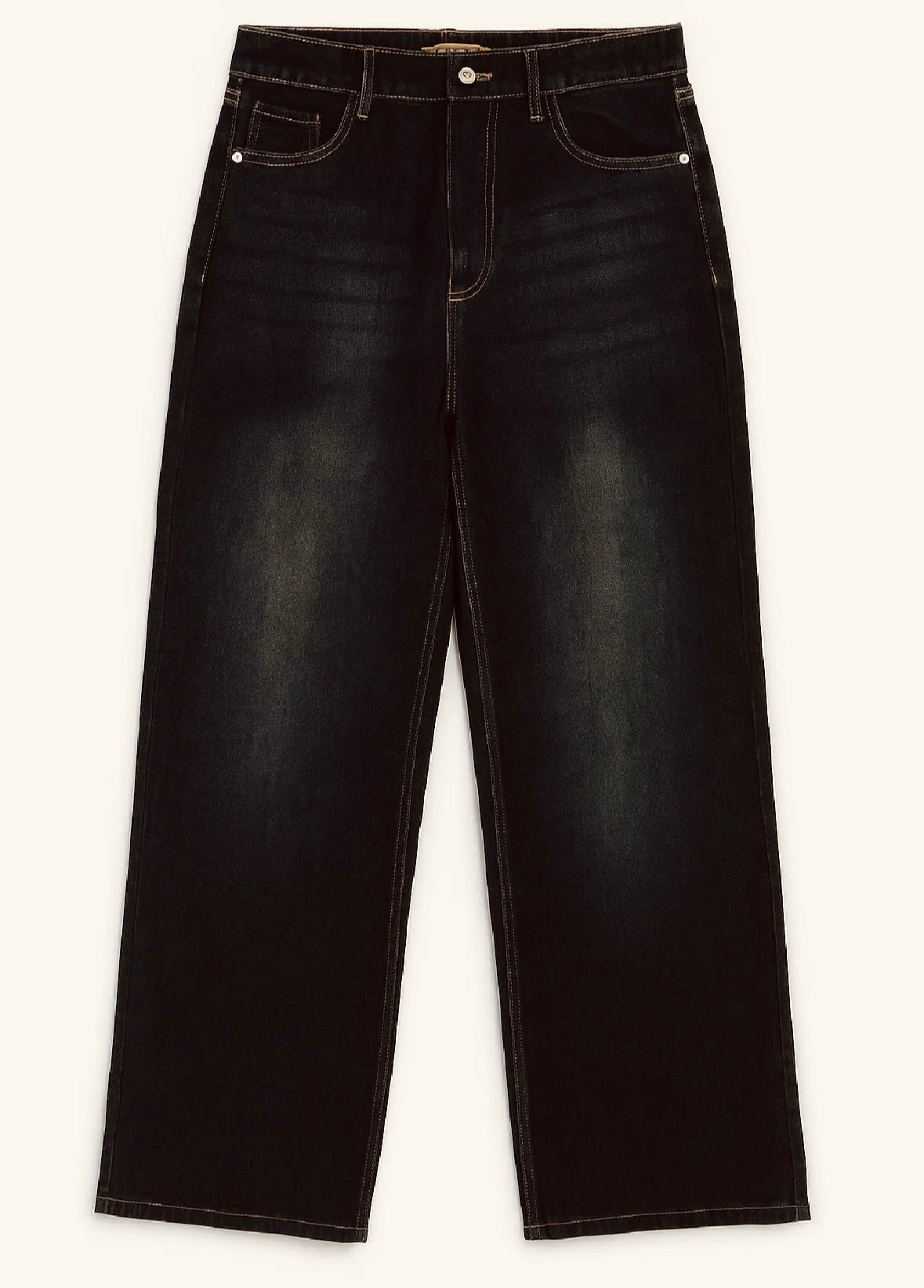 Super Baggy Washed Midnight Black Denim