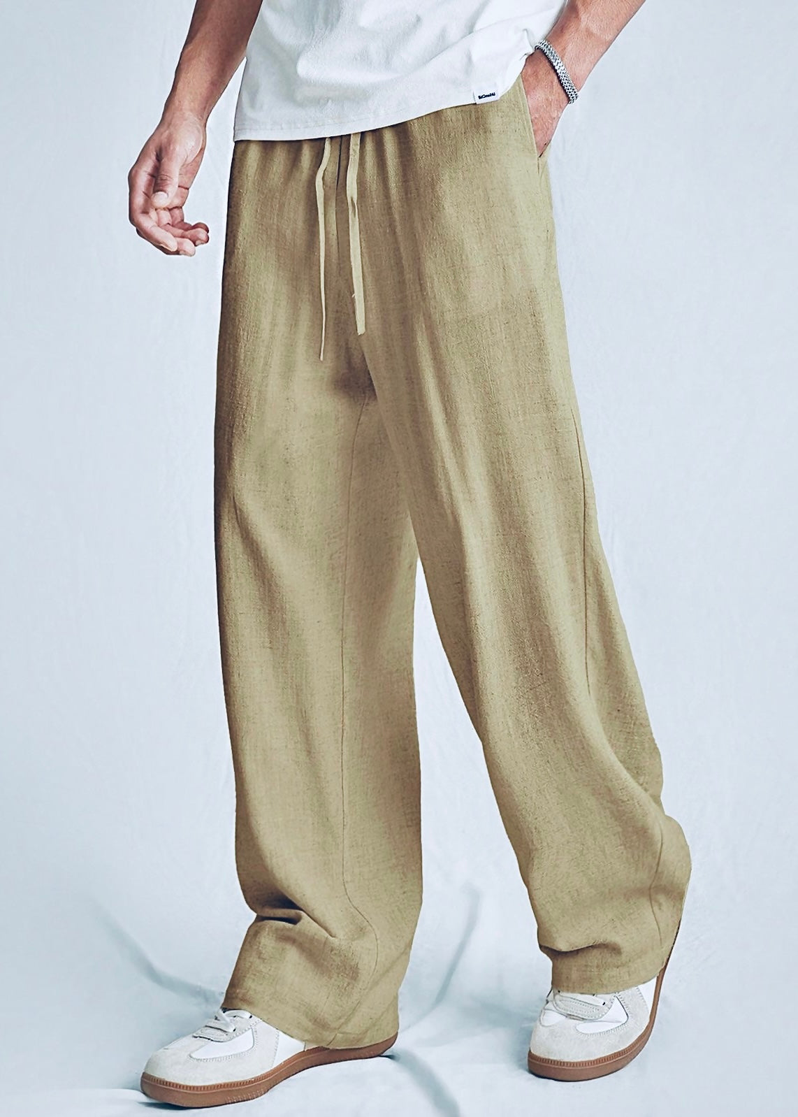 Camel Brown Linen Pant