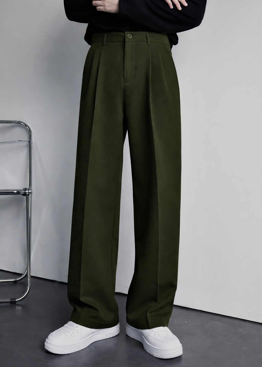 Olive Green Korean Pant