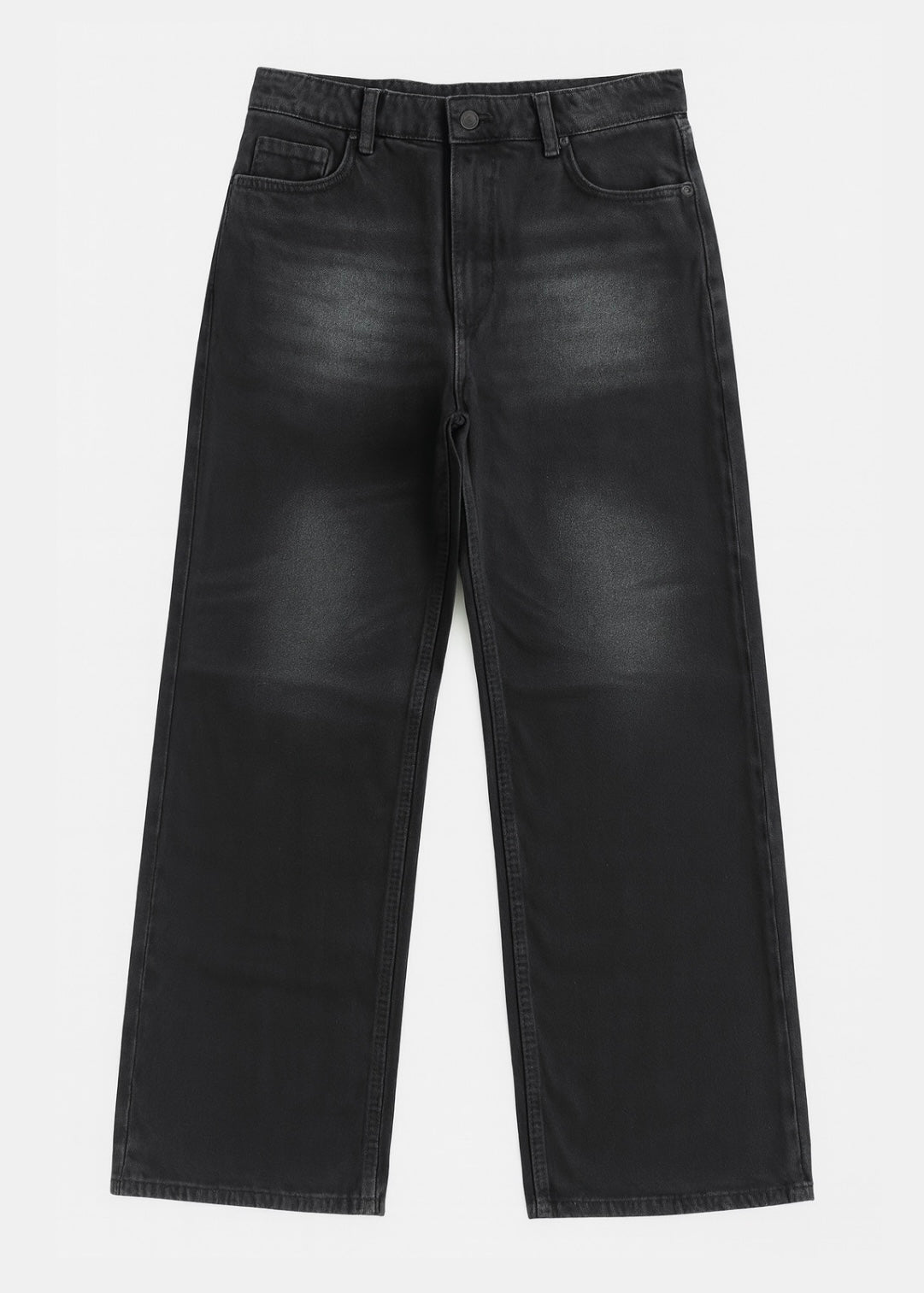 Black Smoke Fade Super Baggy Denim