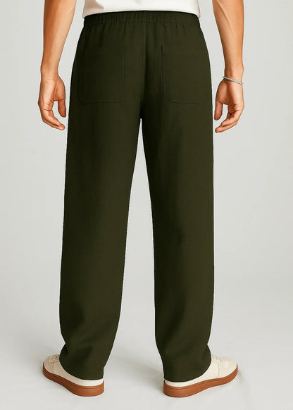 Olive Green Linen Pant