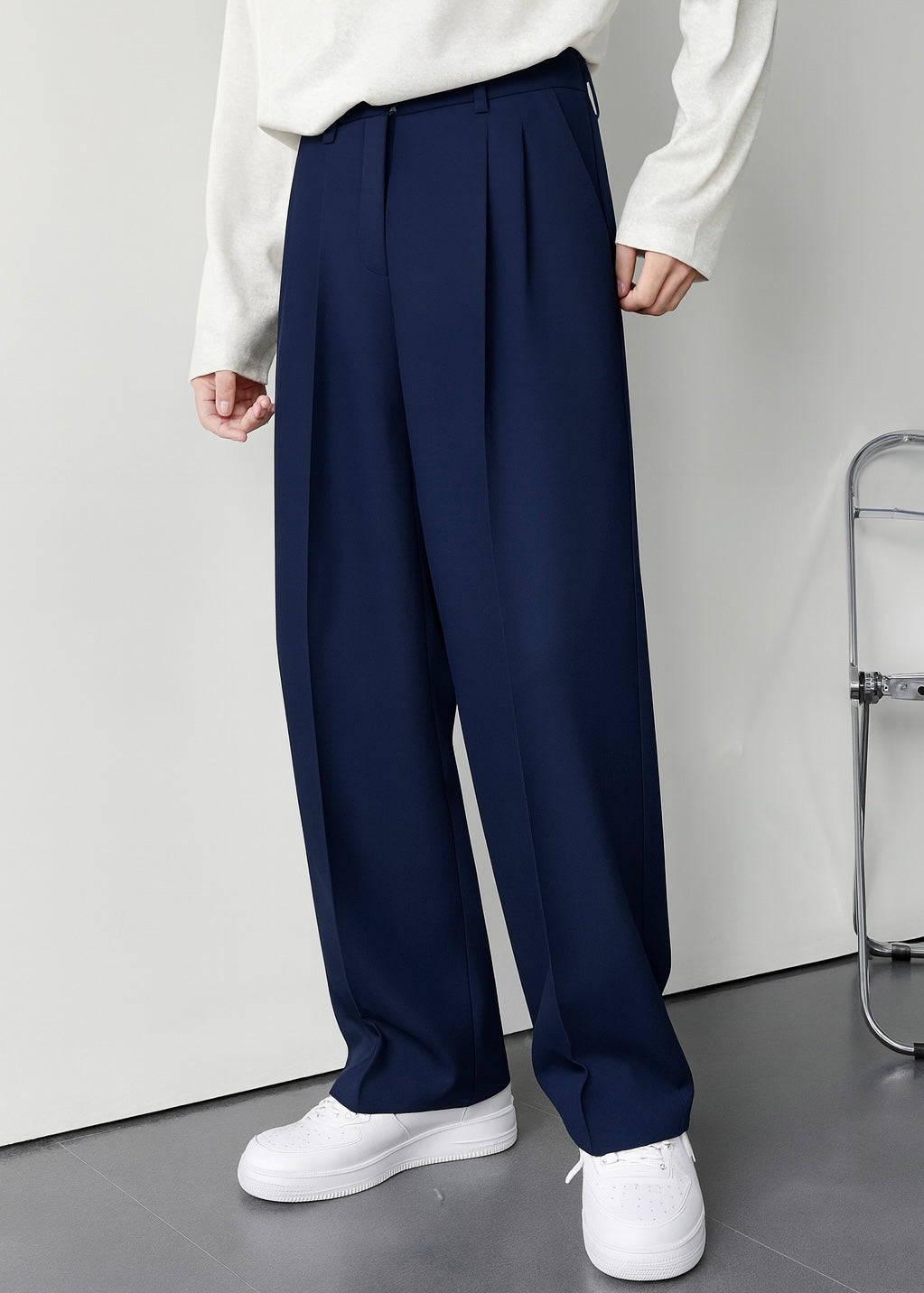 Navy Blue Korean Pant