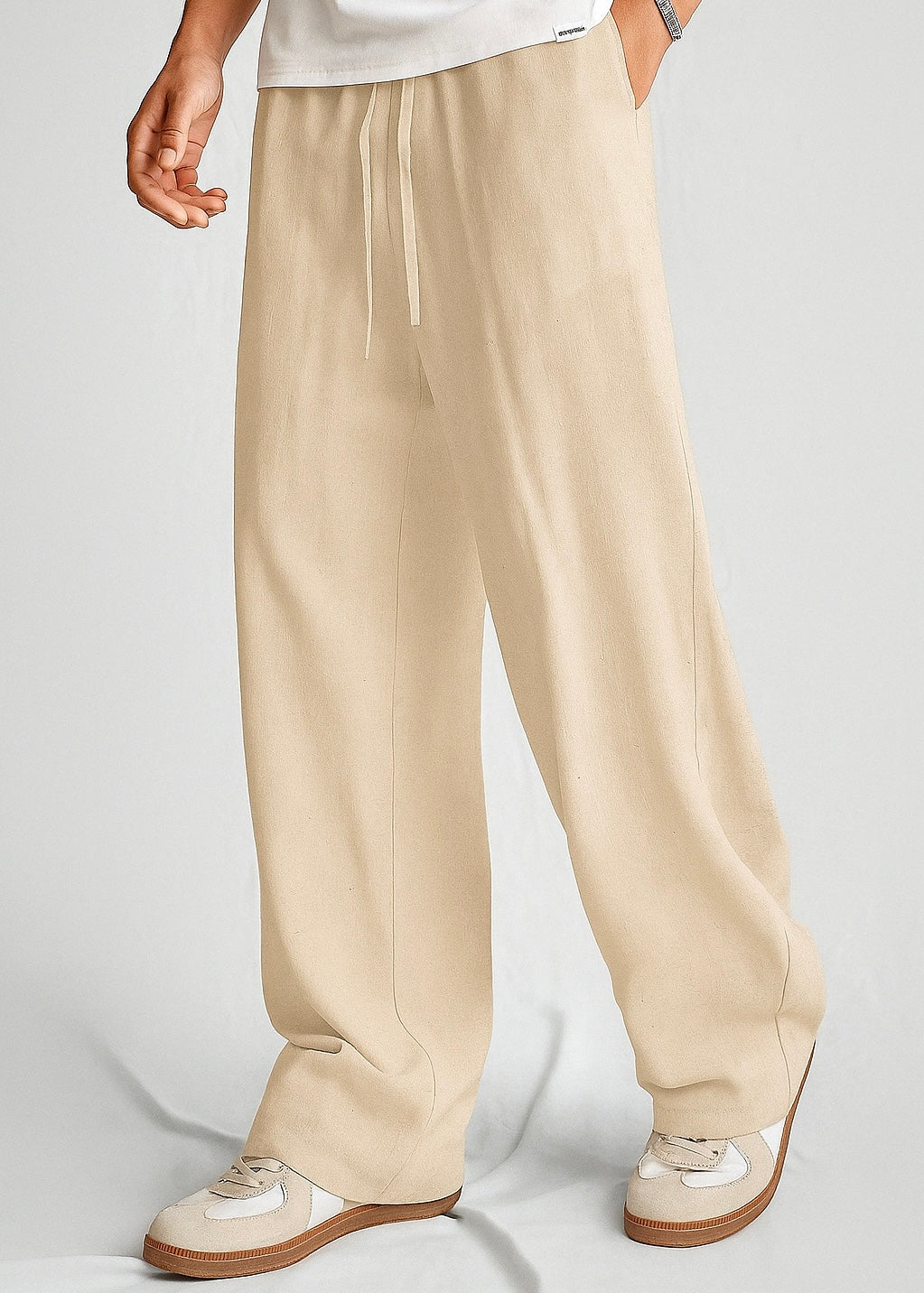 Beige Linen Pant